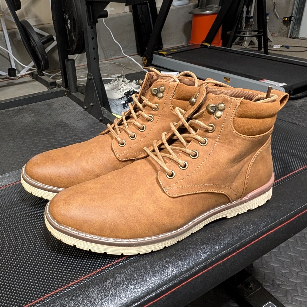 Vostey Tan Boots Classic Work Casual Design